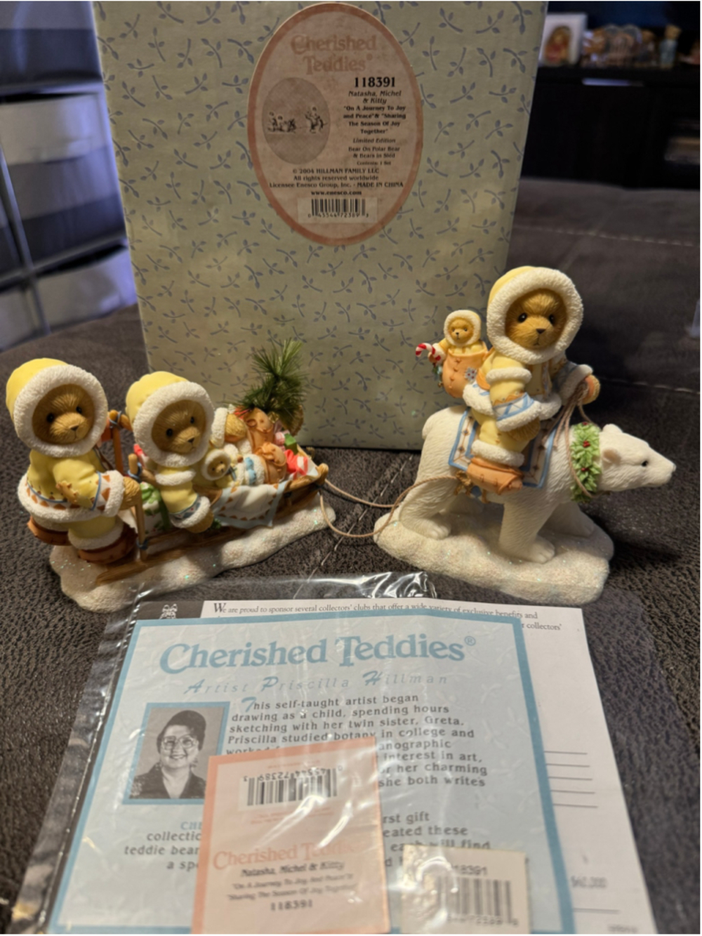 Cherished Teddies Limited Edition #118391 Natasha Michel & Kitty